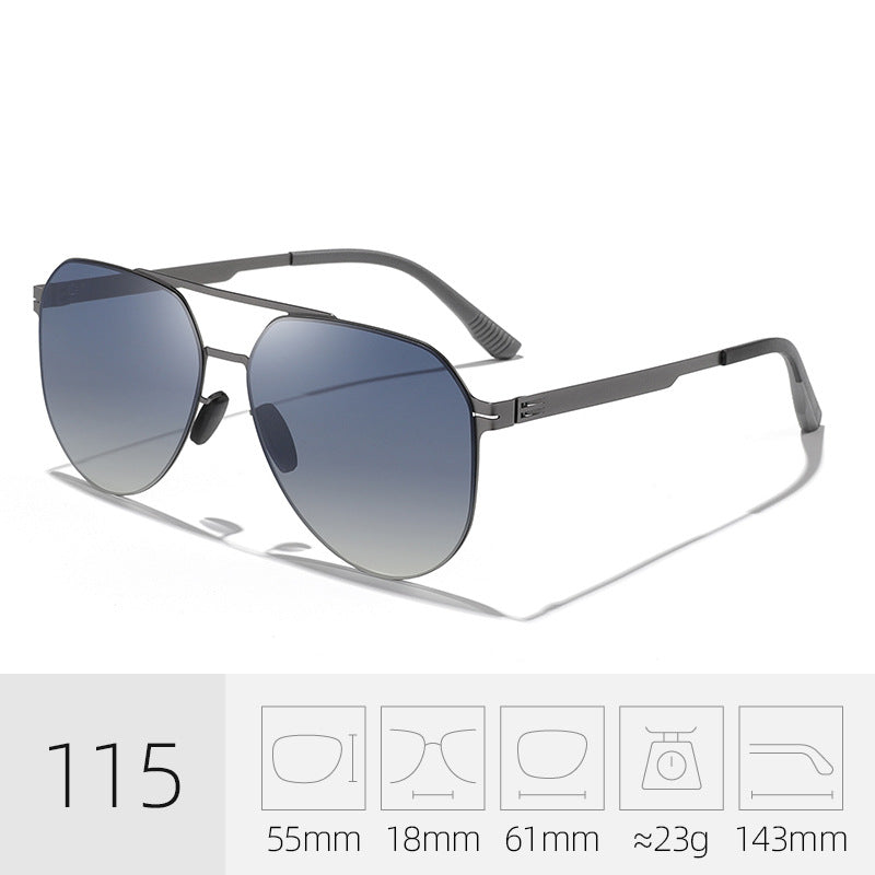 Modern unisex aviator sunglasses. Polarized lenses provide excellent UV protection & glare reduction for summer.