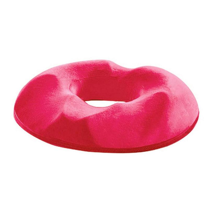 Close-up of pressure-relieving seat cushion showing memory foam texture & ergonomic design for pain relief.