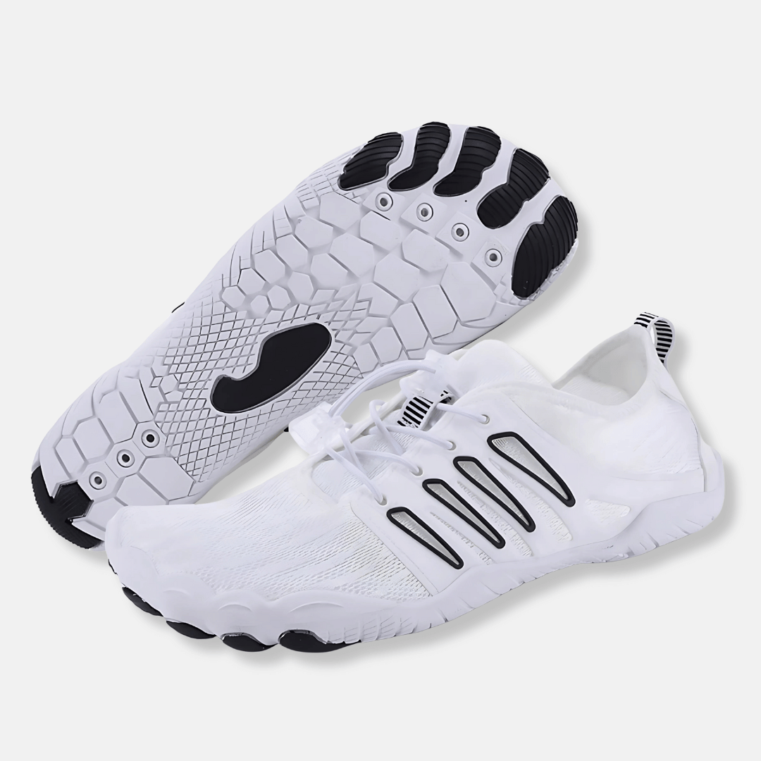 Lightweight slip-on barefoot water shoes, ideal for swimming, hiking, and outdoor summer adventures.