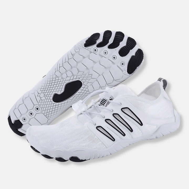 Lightweight slip-on barefoot water shoes, ideal for swimming, hiking, and outdoor summer adventures.