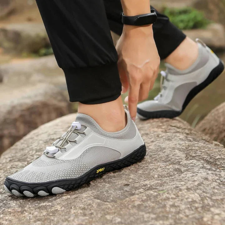 Versatile aqua shoes perfect for beach, swimming, hiking trails, or any summer outdoor activity.