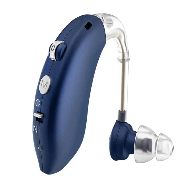 Easy-to-use universal rechargeable hearing aid, ideal for elderly support, delivering crisp, clear hearing.