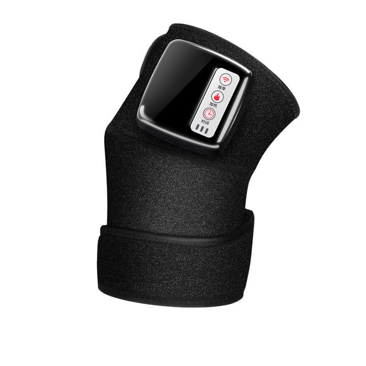 Joint relief heating and vibration wrap. Rechargeable, cordless neoprene for portable muscle comfort & pain relief.