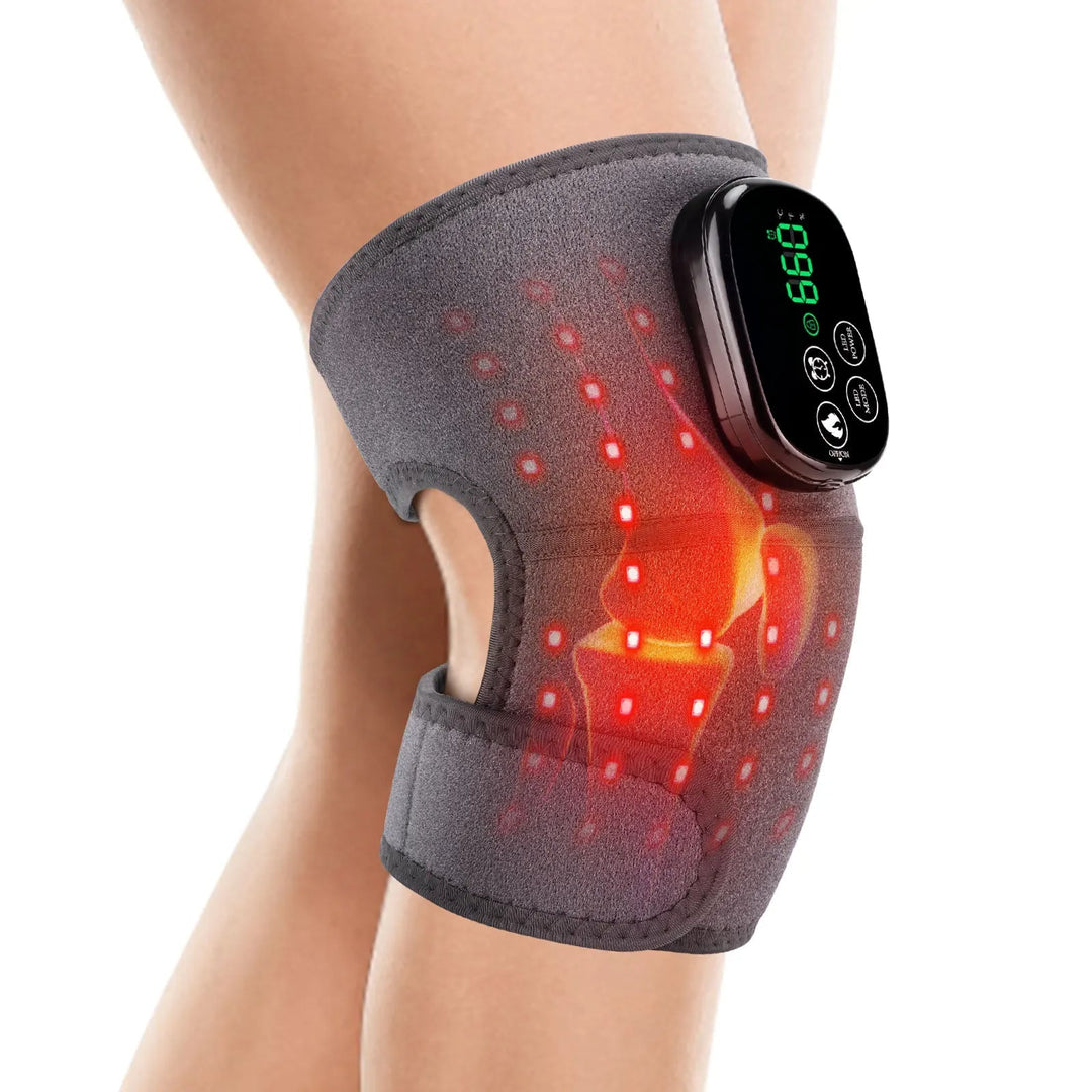 Unisex red light therapy wrap for pain relief, muscle recovery & joint support. Cordless & portable LED.