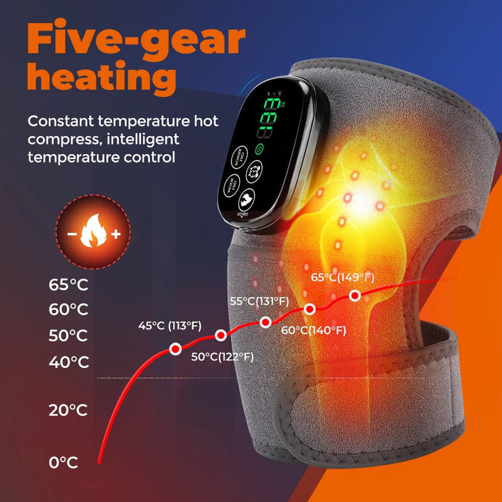 Portable red light therapy wrap aiding muscle recovery & joint support after exercise. Cordless for active relief.