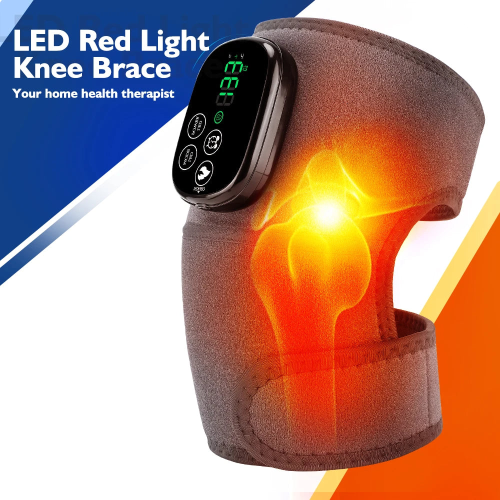 Cordless red light therapy wrap offers portable pain relief. Adjustable LED heat for on-the-go muscle & joint recovery.