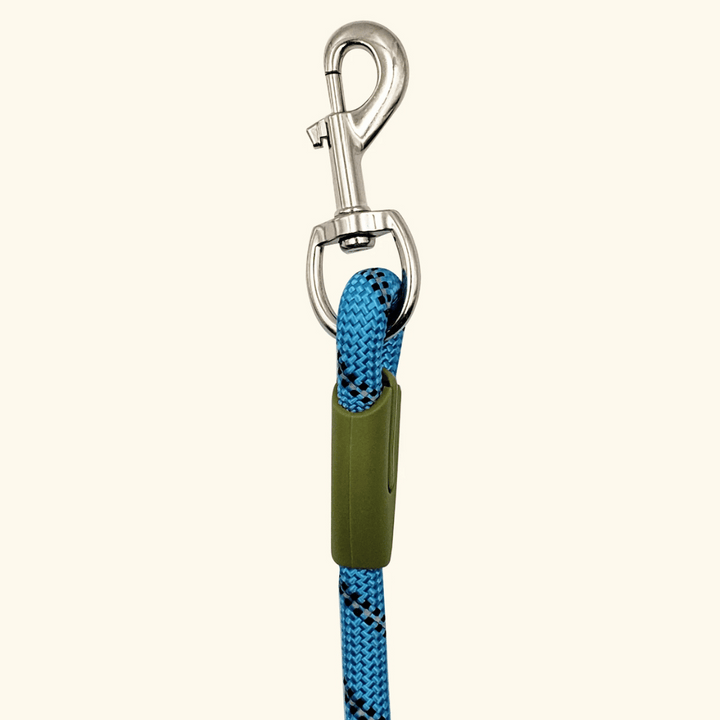 Ergonomic reflective hands-free leash provides comfort for running and walking with your dog.