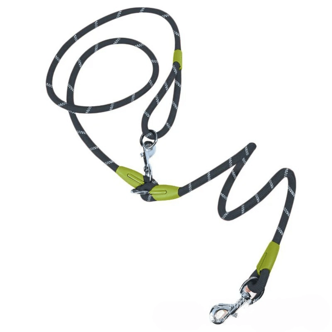 Enjoy hands-free dog walking with this durable, reflective bungee leash for pets.