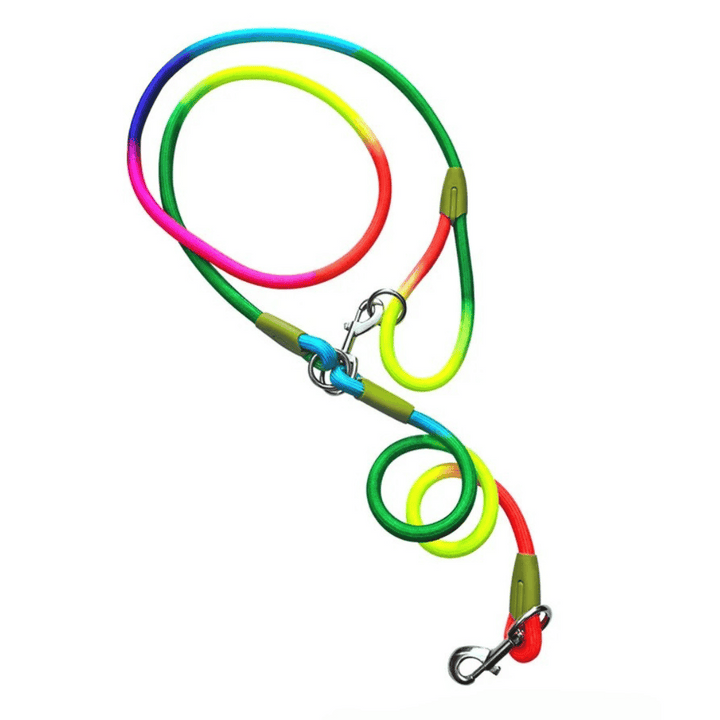 Reflective dog leash ensures safety and visibility during night runs or walks with your dog.