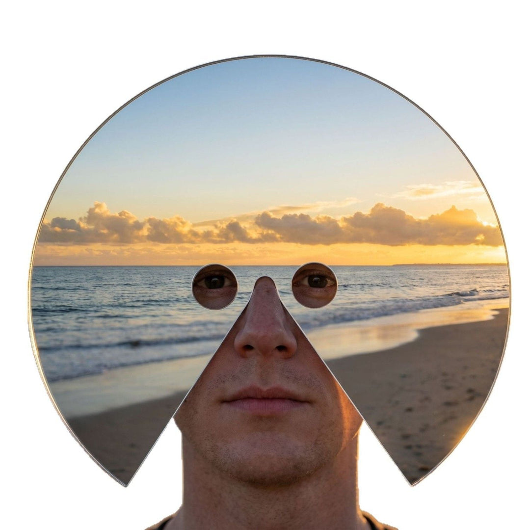 Full-face reflective mirror mask, a standout unisex party accessory for clubs, festivals, and photo shoots.