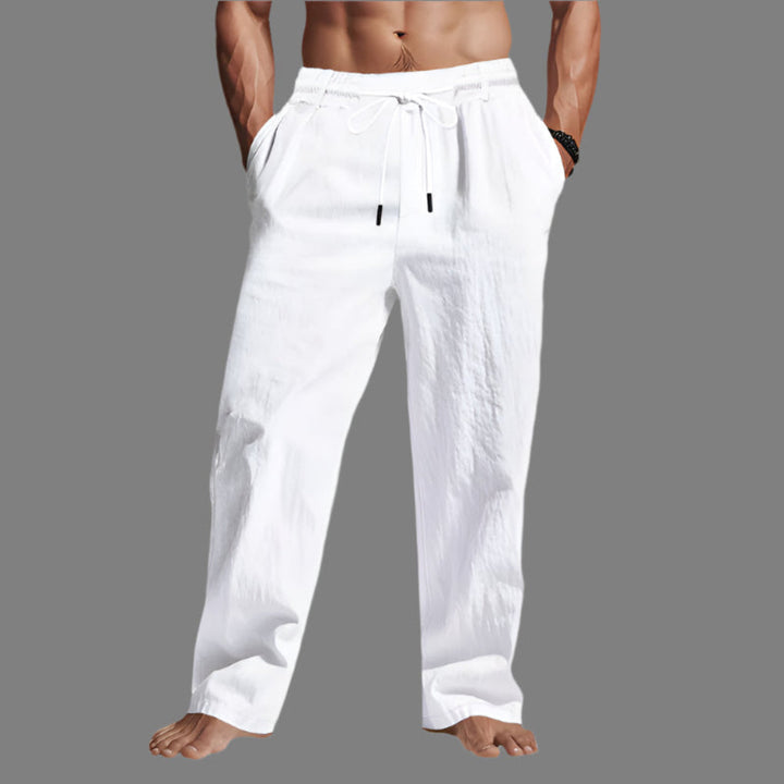 Casual drawstring leisure pants, relaxed fit. Ideal for summer vacation, beachwear, or comfortable everyday style.