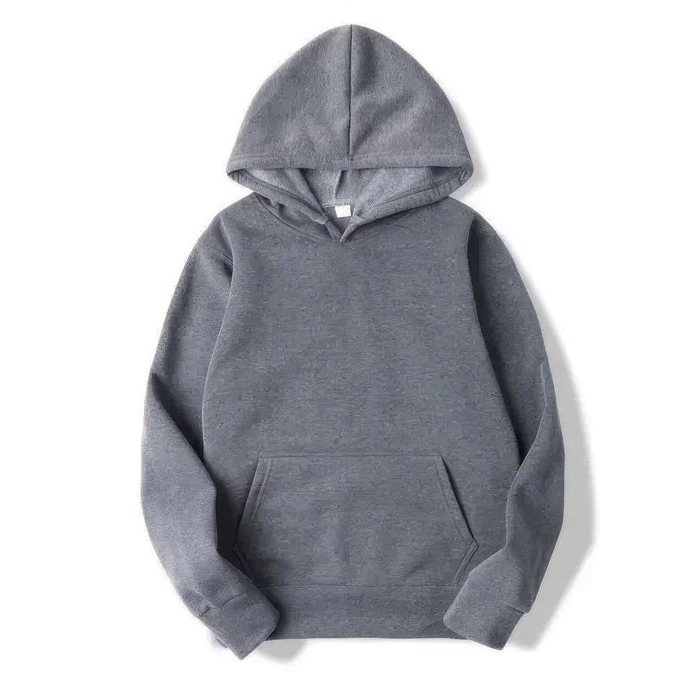 Versatile unisex warm hoodie with a relaxed fit, perfect for casual and cozy wear.
