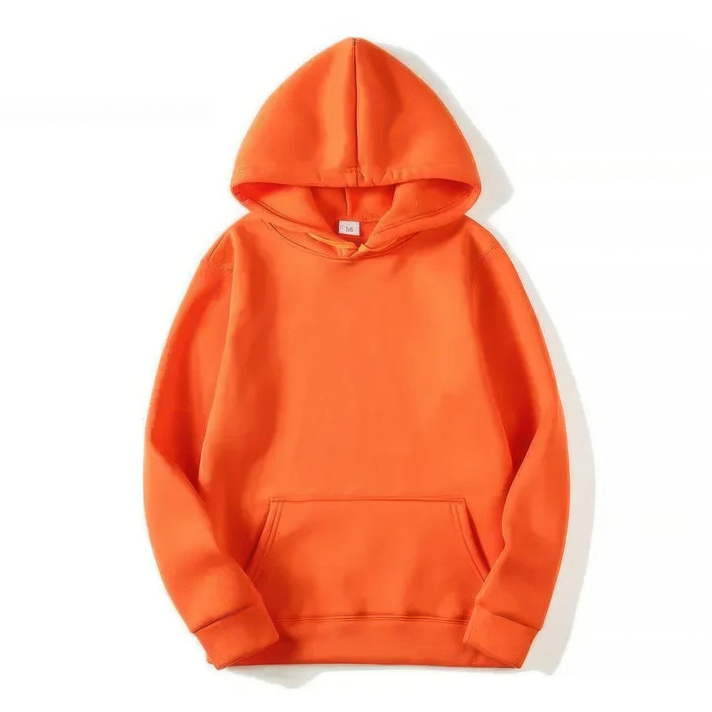 Casual unisex pullover hoodie, featuring a relaxed fit for everyday comfortable style.