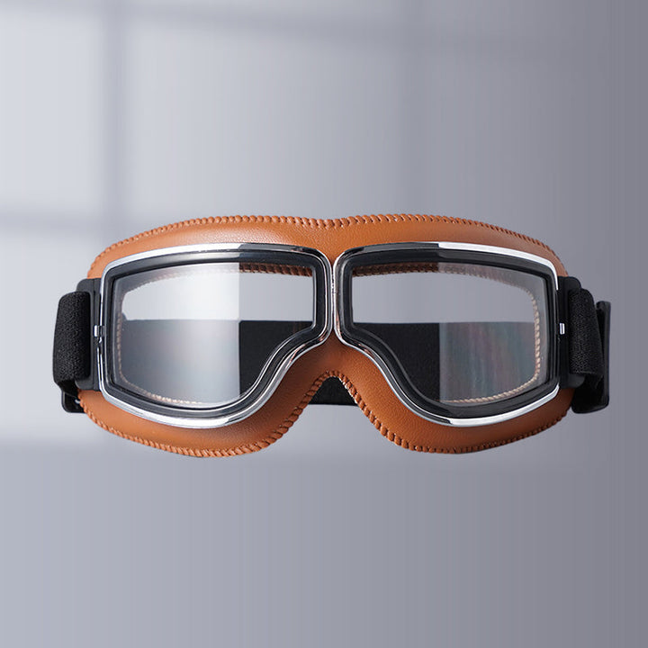 Durable foldable Retro Aviator Goggles, windproof & dustproof for outdoor sports & motorcycle riding.