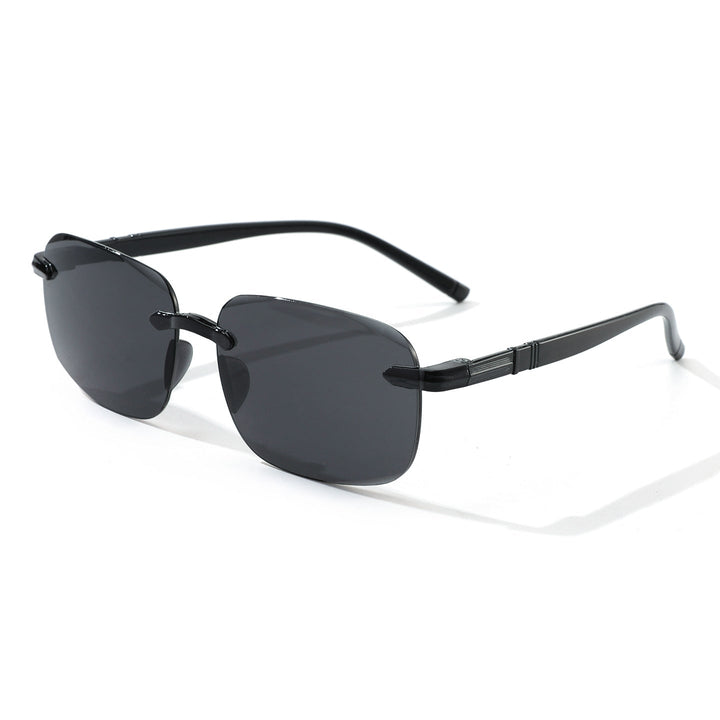 Statement black geometric sunglasses, unisex retro style with essential UV eye protection.