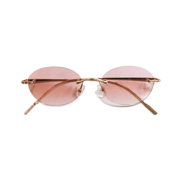 Classic retro oval sunglasses, unisex design, lightweight and UV protective eyewear.