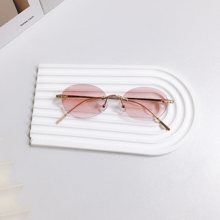 UV protection oval retro sunglasses, unisex style, comfortable & lightweight fashion eyewear.