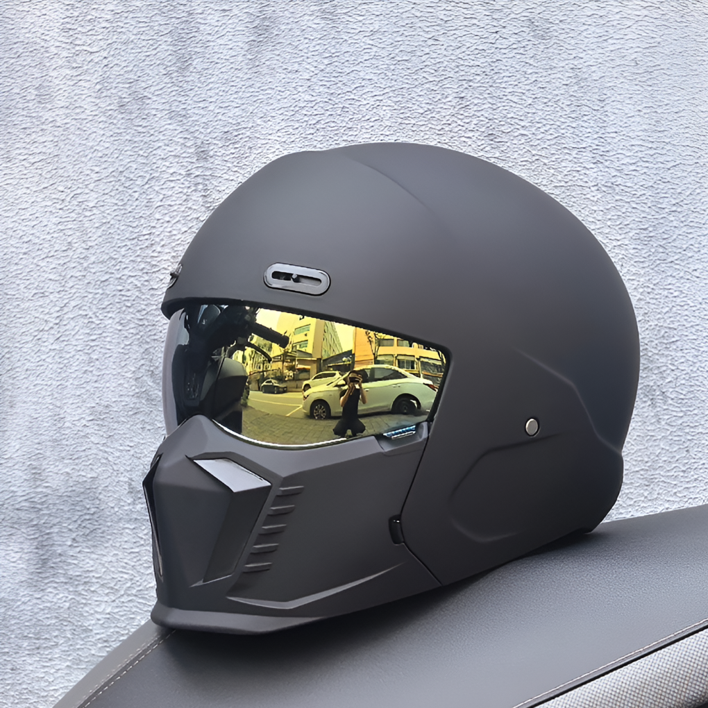 Unisex Retro Pilot Motorcycle Helmet, DOT & ECE approved for ultimate rider safety.