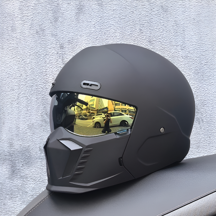 Unisex Retro Pilot Motorcycle Helmet, DOT & ECE approved for ultimate rider safety.