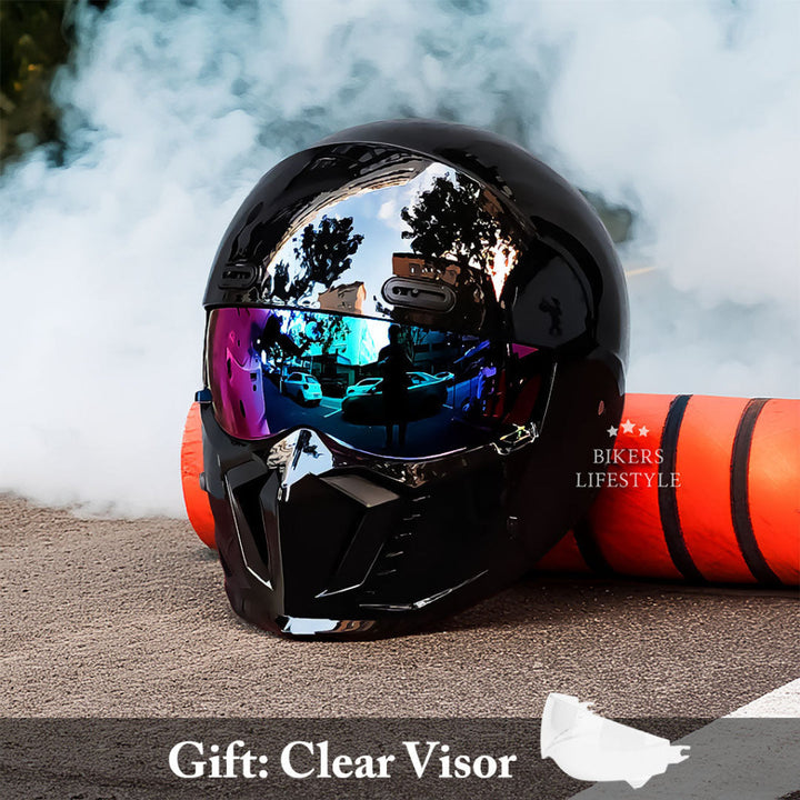 High-quality vintage pilot motorcycle helmet, open face, DOT & ECE approved for road safety.
