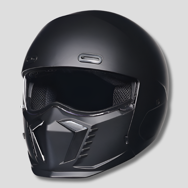 Vintage open-face pilot motorcycle helmet, classic retro style. DOT & ECE certified for safety.