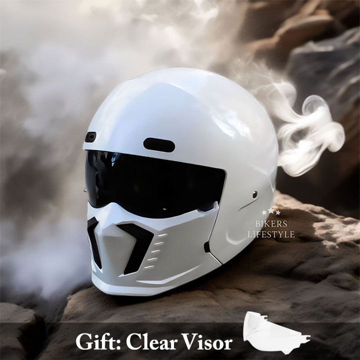 Unisex vintage pilot motorcycle helmet, open face, DOT & ECE certified for rider protection.