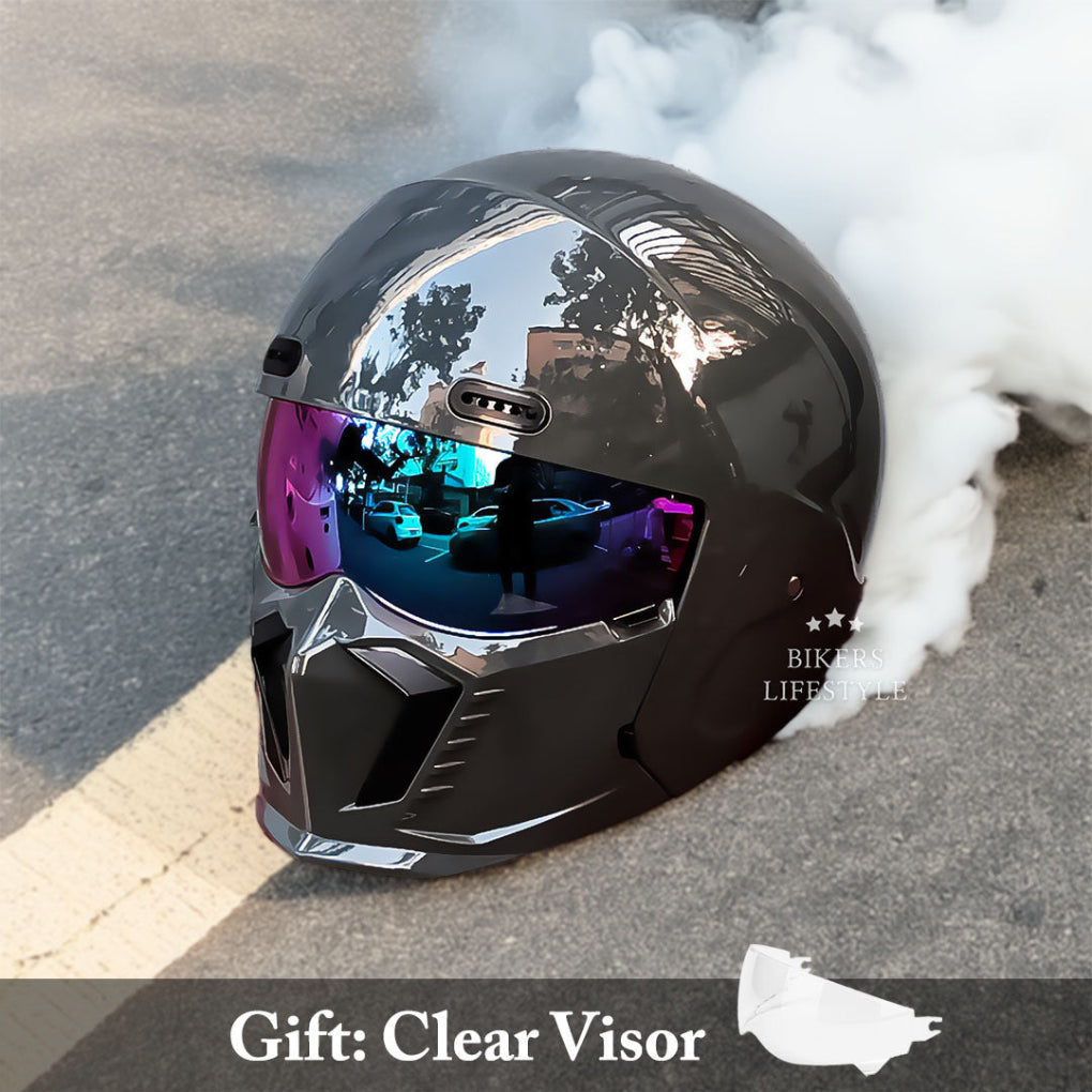 Unisex retro pilot open face helmet, DOT & ECE certified. Essential rider safety gear.