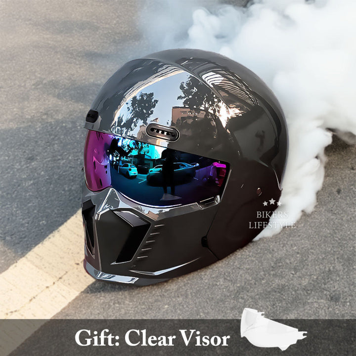 Unisex retro pilot open face helmet, DOT & ECE certified. Essential rider safety gear.