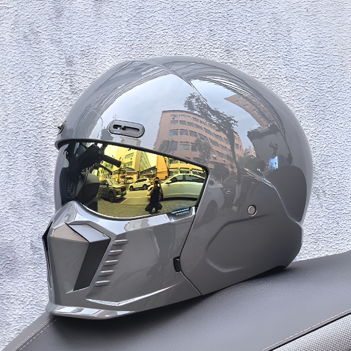 Unisex retro pilot open face motorcycle helmet, DOT & ECE approved. Vintage bike gear for safety.