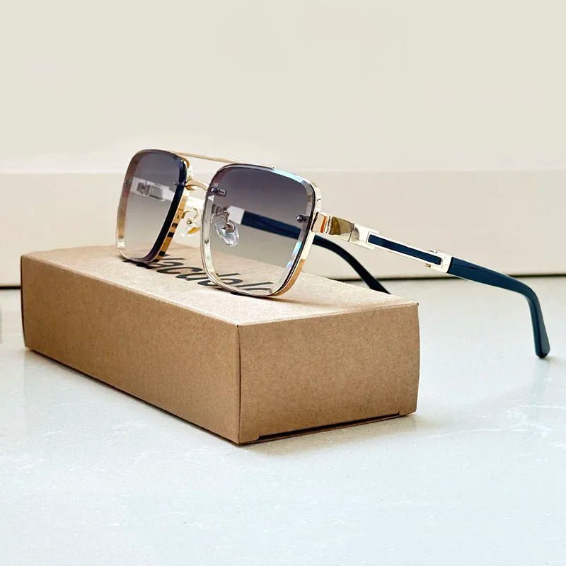 Unisex retro sunglasses with UV400 protection and gradient lenses. Classic aviator style for sun protection.