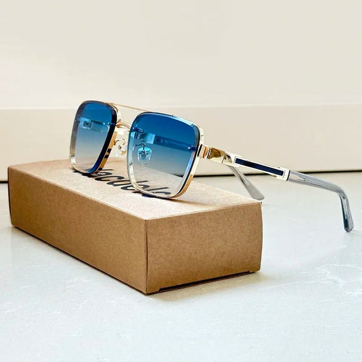 Stylish retro sunglasses in classic aviator design. Unisex fashion eyewear with UV400 sun protection.