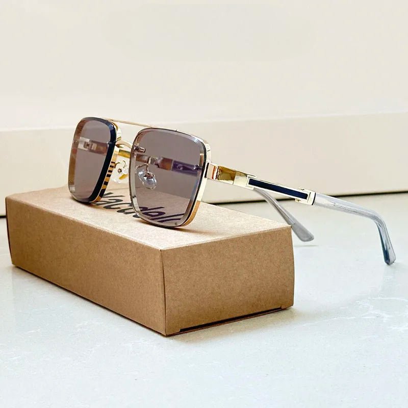 Retro aviator sunglasses for men & women, offering UV400 eye protection. Lightweight fashion eyewear with gradient lenses.