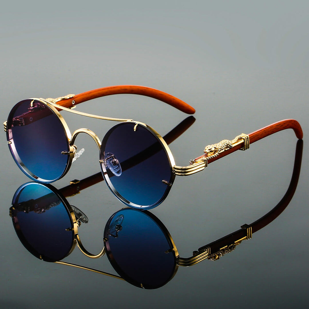 Unisex retro tinted sunglasses with UV 400 polarized lenses for stylish eye protection. Vintage fashion eyewear.