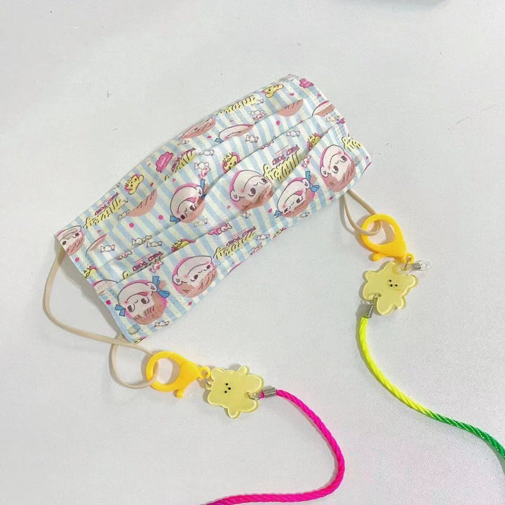 Stylish vibrant reusable face mask, a protective face cover, washable for long-term use. Mask holder included.