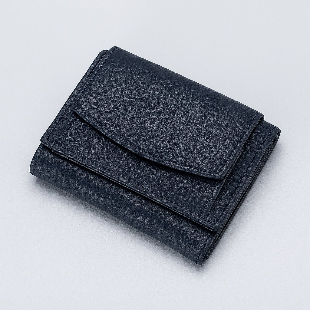 Unisex RFID-blocking genuine leather wallet, handmade for everyday carry. Slim minimalist design, secure.