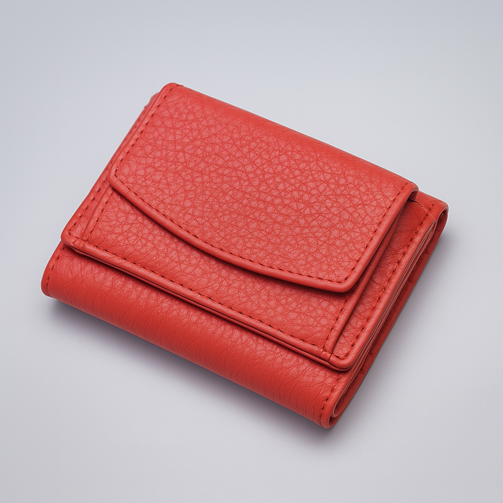 Unisex minimalist leather RFID wallet. Handmade for everyday carry, secure card holder design.