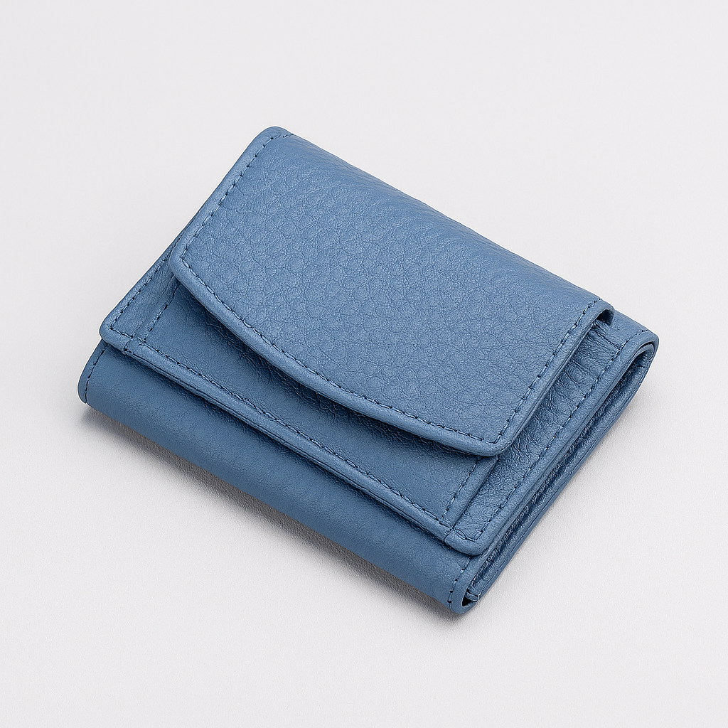 Slim handmade leather travel wallet with RFID protection. Unisex design for secure everyday essentials.