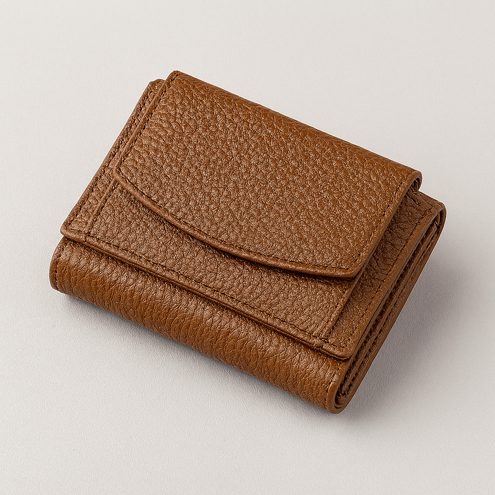 Minimalist unisex RFID wallet. Handmade with genuine leather, features card holder & coin pocket.