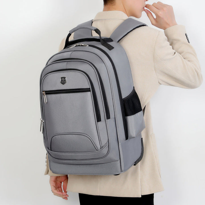 Rolling travel bag with laptop compartment. Ideal durable, waterproof commuter backpack & school bag for daily use.