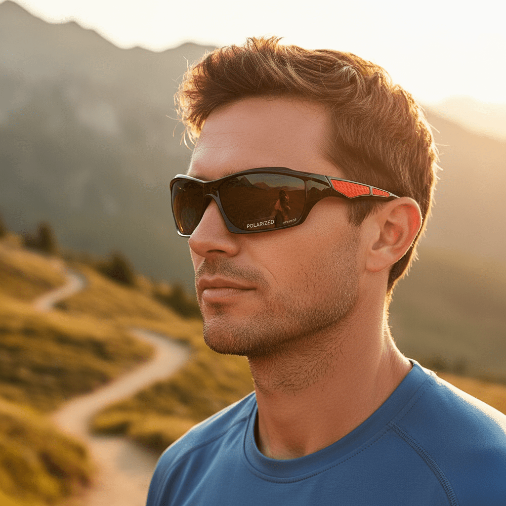 Unisex round polarized sunglasses with UV400 protection, offering glare reduction and eye comfort.