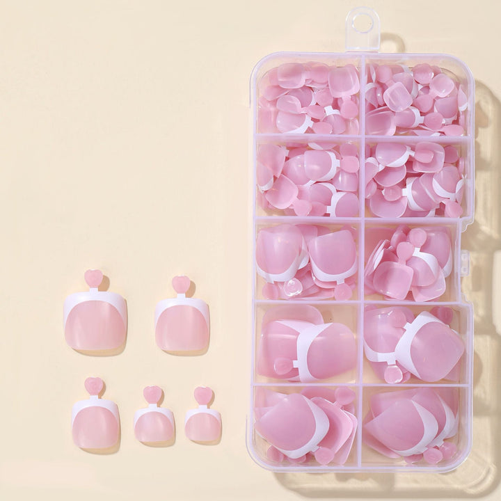 Professional artificial press-on nail tips for salon-grade manicures at home.