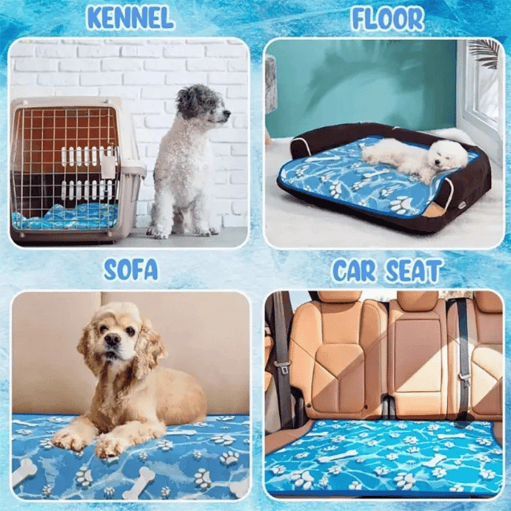 Keep your dog or cat cool with this self-cooling pet mat. Offers instant heat relief & comfort for summer pets.