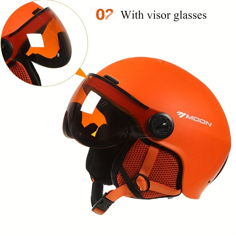 Unisex ski/snowboard helmet, black. Optimal safety and comfort for winter outdoor adventures.