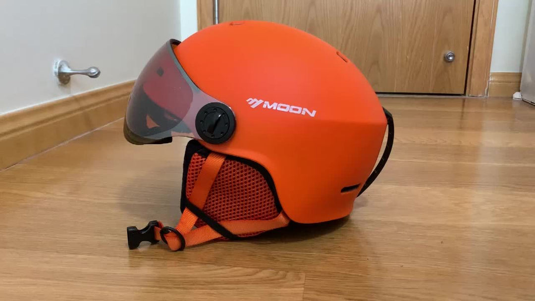 Unisex black ski helmet with comfortable padding. Durable and safe for all outdoor winter activities.