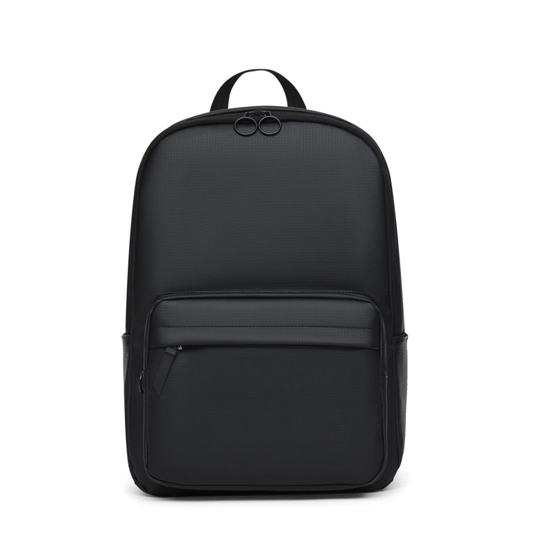 Textured minimalist laptop backpack, perfect for students, daily commute, or travel. Unisex sleek design.
