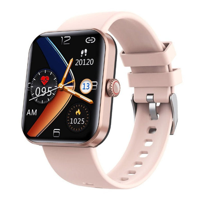 Pink unisex smartwatch for non-invasive glucose tracking, fitness, and comprehensive health & wellness monitoring.