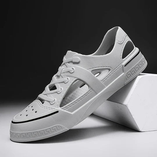 Versatile unisex water shoes, sneaker-style, ideal for beach, wading, or travel. Quick-dry & comfortable.