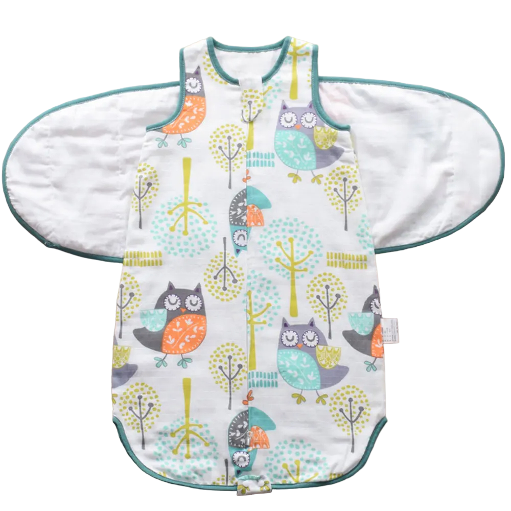 Unisex soft cotton swaddle wrap for secure infant sleep & comfort. An essential baby blanket for easy diaper access.