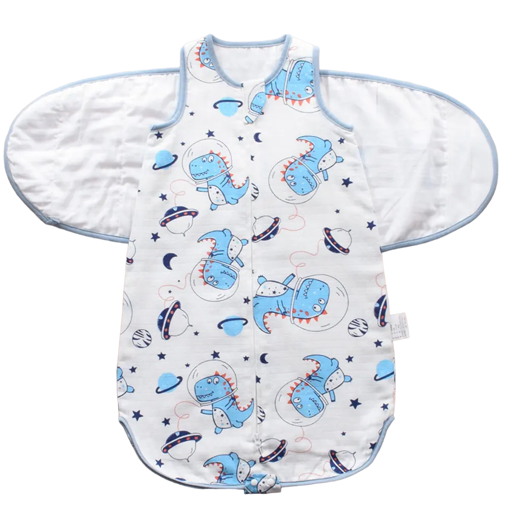 Soft cotton baby swaddle wrap, a cozy wearable blanket ensuring newborn comfort. Essential for easy diaper changes.