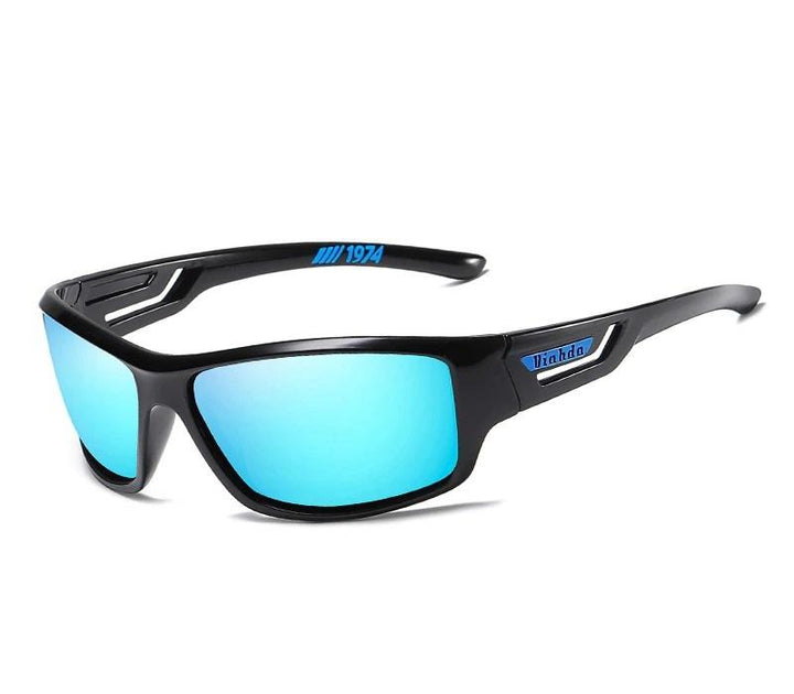 Lightweight sporty polarized sunglasses, UV400 eye protection for men & women, durable outdoor gear.